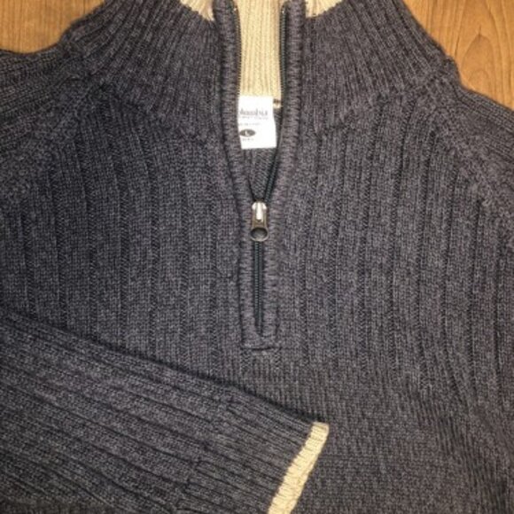 Columbia Sweater Adult Large Gray Quarter Zip Pullover Long Sleeve Outdoors Mens - Picture 1 of 10